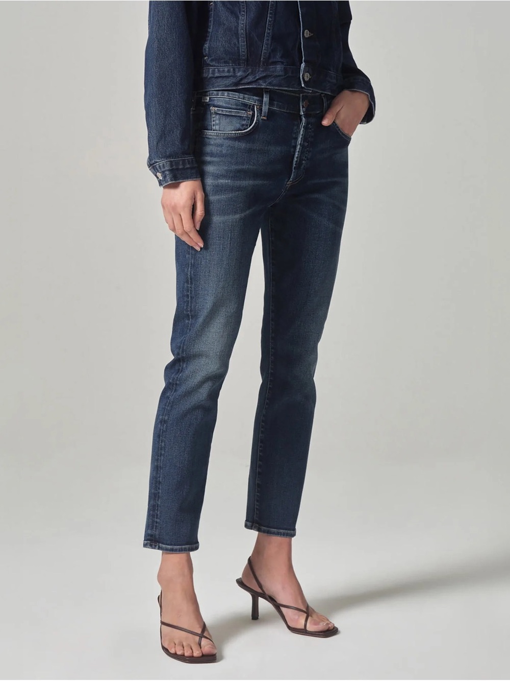 $228 NWOT Citizens Of Humanity Emerson Slim Boyfriend Jean in Blue Ridge Sz 27